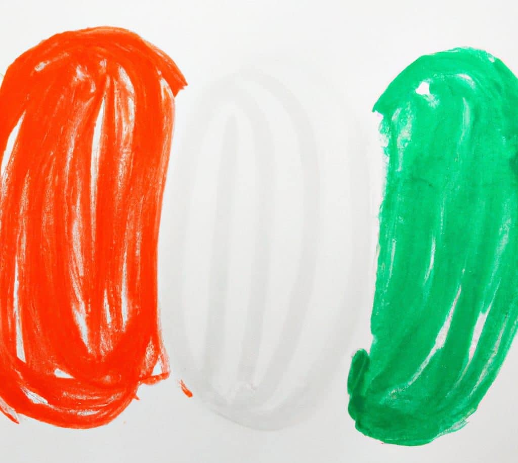 Hand-painted Irish Tricolour