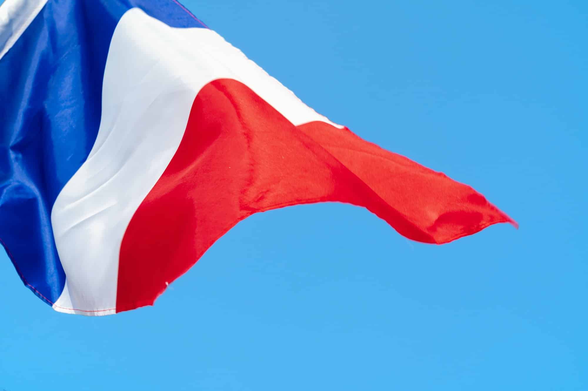 The flag of France